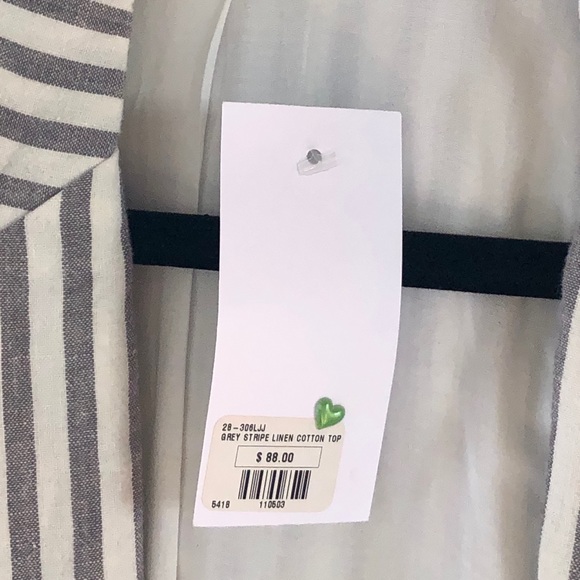 Boutique linen striped jacket - Picture 4 of 4